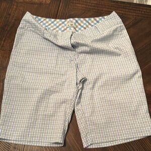 Women's Blue Plaid Shorts
